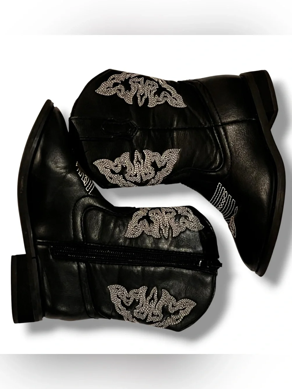 NORTY Boy's Girl's Unisex Western Cowboy Boot for Toddlers - Black Sz 8 D-8